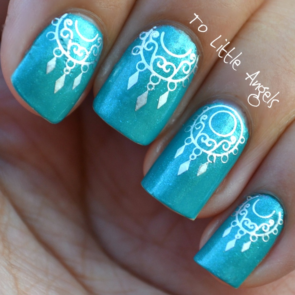 Dream Catcher - Nail Art Decal - Blue60
